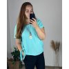 Tunika s přívěskem krátký rukáv dámská nadrozměr (L/XL/2XL ONE SIZE) ITALSKÁ MÓDA IMD23316/DUR (Velikost L/XL/2XL, Barva béžová)