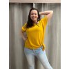 Tunika s přívěskem krátký rukáv dámská nadrozměr (L/XL/2XL ONE SIZE) ITALSKÁ MÓDA IMD23316/DUR (Velikost L/XL/2XL, Barva béžová)
