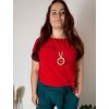 Tunika s přívěskem krátký rukáv dámská nadrozměr (L/XL/2XL ONE SIZE) ITALSKÁ MÓDA IMD23316/DUR (Velikost L/XL/2XL, Barva béžová)