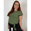 Tunika s přívěskem krátký rukáv dámská nadrozměr (L/XL/2XL ONE SIZE) ITALSKÁ MÓDA IMD23316/DUR (Velikost L/XL/2XL, Barva béžová)