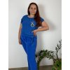 Tunika s přívěskem krátký rukáv dámská nadrozměr (L/XL/2XL ONE SIZE) ITALSKÁ MÓDA IMD23316/DUR (Velikost L/XL/2XL, Barva béžová)