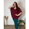 Halenka tunika krátký rukáv dámská nadrozměr (2XL/3XL) ITALSKÁ MÓDA IMD23343/DU