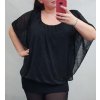 Halenka tunika krátký rukáv dámská nadrozměr (2XL/3XL) ITALSKÁ MÓDA IMD23343/DU