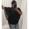 Halenka tunika krátký rukáv dámská nadrozměr (2XL/3XL) ITALSKÁ MÓDA IMD23343/DU