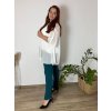 Tunika elegantní s přívěskem krátký rukáv dámská nadrozměr ENNA (54/56/58 ONE SIZE) ITALSKÁ MÓDA IMSM25ENNA/DU (Velikost 54/56/58, Barva béžová)