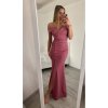 Šaty elegantní společenské carmen dlouhé dámské Viktorie (XS/S/M/L ONE SIZE) ITALSKÁ MÓDA IM322063 (Velikost S/M/L, Barva Černá)