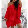 Šaty letní motýlkové krátký rukáv dámské Sofia (S/M ONE SIZE) ITALSKA MÓDA IMM22SY19139/DR