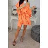 Šaty letní motýlkové krátký rukáv dámské Sofia (S/M ONE SIZE) ITALSKA MÓDA IMM22SY19139/DR