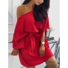 Šaty letní motýlkové krátký rukáv dámské Sofia (S/M ONE SIZE) ITALSKA MÓDA IMM22SY19139/DR