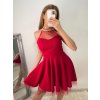 Šaty elegantní krátké bez rukávu společenské dámské Tereza (S/M ONE SIZE) ITALSKÁ MÓDA IMM22Q52233/UL