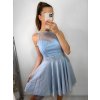 Šaty elegantní krátké bez rukávu společenské dámské Tereza (S/M ONE SIZE) ITALSKÁ MÓDA IMM22Q52233/UL