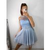 Šaty elegantní krátké bez rukávu společenské dámské Tereza (S/M ONE SIZE) ITALSKÁ MÓDA IMM22Q52233/UL