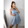 Šaty elegantní krátké bez rukávu společenské dámské Tereza (S/M ONE SIZE) ITALSKÁ MÓDA IMM22Q52233/UL