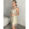 Šaty elegantní krátké bez rukávu společenské dámské Tereza (S/M ONE SIZE) ITALSKÁ MÓDA IMM22Q52233/UL (Velikost S/M/L, Barva Černá)