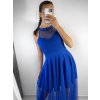 Šaty tilové elegantní bez rukávů dámské Zoe (S/M ONE SIZE) ITALSKÁ MÓDA IMM22Q52235A/UL (Velikost S/M/L, Barva Černá)
