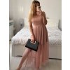 Šaty tilové elegantní bez rukávů dámské Zoe (S/M ONE SIZE) ITALSKÁ MÓDA IMM22Q52235A/UL (Velikost S/M/L, Barva Černá)