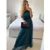 Šaty dlouhé elegantní společenské bez rukávu dámské Ariel (S/M ONE SIZE) ITALSKÁ MÓDA IMPSH223623/DUR (Velikost S/M/L, Barva vínová)