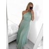 Šaty dlouhé elegantní společenské bez rukávu dámské Ariel (S/M ONE SIZE) ITALSKÁ MÓDA IMPSH223623/DUR (Velikost S/M/L, Barva vínová)
