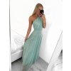Šaty dlouhé elegantní společenské bez rukávu dámské Ariel (S/M ONE SIZE) ITALSKÁ MÓDA IMPSH223623/DUR (Velikost S/M/L, Barva vínová)