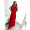 Šaty dlouhé elegantní společenské bez rukávu dámské Ariel (S/M ONE SIZE) ITALSKÁ MÓDA IMPSH223623/DUR (Velikost S/M/L, Barva vínová)