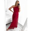 Šaty dlouhé elegantní společenské bez rukávu dámské Ariel (S/M ONE SIZE) ITALSKÁ MÓDA IMPSH223623/DUR (Velikost S/M/L, Barva vínová)