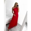 Šaty dlouhé elegantní společenské bez rukávu dámské Ariel (S/M ONE SIZE) ITALSKÁ MÓDA IMPSH223623/DUR (Velikost S/M/L, Barva vínová)