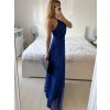 Šaty dlouhé elegantní společenské bez rukávu dámské Ariel (S/M ONE SIZE) ITALSKÁ MÓDA IMPSH223623/DUR (Velikost S/M/L, Barva vínová)