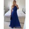 Šaty dlouhé elegantní společenské bez rukávu dámské Ariel (S/M ONE SIZE) ITALSKÁ MÓDA IMPSH223623/DUR (Velikost S/M/L, Barva vínová)