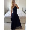 Šaty dlouhé elegantní společenské bez rukávu dámské Ariel (S/M ONE SIZE) ITALSKÁ MÓDA IMPSH223623/DUR (Velikost S/M/L, Barva vínová)