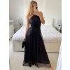 Šaty dlouhé elegantní společenské bez rukávu dámské Ariel (S/M ONE SIZE) ITALSKÁ MÓDA IMPSH223623/DUR (Velikost S/M/L, Barva vínová)