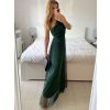 Šaty dlouhé elegantní společenské bez rukávu dámské Ariel (S/M ONE SIZE) ITALSKÁ MÓDA IMPSH223623/DUR (Velikost S/M/L, Barva vínová)