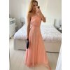 Šaty dlouhé elegantní společenské bez rukávu dámské Ariel (S/M ONE SIZE) ITALSKÁ MÓDA IMPSH223623/DUR (Velikost S/M/L, Barva vínová)