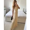 Šaty dlouhé elegantní společenské bez rukávu dámské Ariel (S/M ONE SIZE) ITALSKÁ MÓDA IMPSH223623/DUR (Velikost S/M/L, Barva vínová)