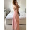 Šaty dlouhé elegantní společenské bez rukávu dámské Ariel (S/M ONE SIZE) ITALSKÁ MÓDA IMPSH223623/DUR (Velikost S/M/L, Barva vínová)