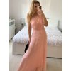 Šaty dlouhé elegantní společenské bez rukávu dámské Ariel (S/M ONE SIZE) ITALSKÁ MÓDA IMPSH223623/DUR (Velikost S/M/L, Barva vínová)