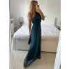 Šaty dlouhé elegantní společenské bez rukávu dámské Ariel (S/M ONE SIZE) ITALSKÁ MÓDA IMPSH223623/DUR (Velikost S/M/L, Barva vínová)