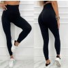 Legíny dlouhé fitness push up dámské (S/M ONE SIZE) ITALSKÁ MÓDA IMM24CH2985/DUR (Velikost S/M/L, Barva Černá)