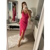 Šaty elegantní společenské dlouhé na ramínka dámské Melania (XS/S/M/L ONE SIZE) ITALSKÁ MÓDA IM322130/DR (Velikost S/M/L, Barva bílá)