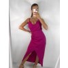 Šaty elegantní společenské dlouhé na ramínka dámské Melania (XS/S/M/L ONE SIZE) ITALSKÁ MÓDA IM322130/DR (Velikost S/M/L, Barva bílá)