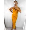 Šaty elegantní společenské dlouhé na ramínka dámské Melania (XS/S/M/L ONE SIZE) ITALSKÁ MÓDA IM322130/DR (Velikost S/M/L, Barva bílá)