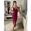 Šaty elegantní společenské dlouhé na ramínka dámské Melania (XS/S/M/L ONE SIZE) ITALSKÁ MÓDA IM322130/DR (Velikost S/M/L, Barva bílá)