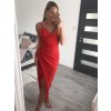Šaty elegantní společenské dlouhé na ramínka dámské Melania (XS/S/M/L ONE SIZE) ITALSKÁ MÓDA IM322130/DR (Velikost S/M/L, Barva bílá)
