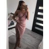 Šaty elegantní společenské dlouhé na ramínka dámské Melania (XS/S/M/L ONE SIZE) ITALSKÁ MÓDA IM322130/DR (Velikost S/M/L, Barva bílá)