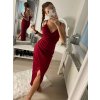 Šaty elegantní společenské dlouhé na ramínka dámské Melania (XS/S/M/L ONE SIZE) ITALSKÁ MÓDA IM322130/DR (Velikost S/M/L, Barva bílá)