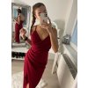Šaty elegantní společenské dlouhé na ramínka dámské Melania (XS/S/M/L ONE SIZE) ITALSKÁ MÓDA IM322130/DR (Velikost S/M/L, Barva bílá)