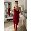 Šaty elegantní společenské dlouhé na ramínka dámské Melania (XS/S/M/L ONE SIZE) ITALSKÁ MÓDA IM322130/DR (Velikost S/M/L, Barva bílá)