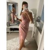 Šaty elegantní společenské dlouhé na ramínka dámské Melania (XS/S/M/L ONE SIZE) ITALSKÁ MÓDA IM322130/DR (Velikost S/M/L, Barva bílá)