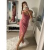 Šaty elegantní společenské dlouhé na ramínka dámské Melania (XS/S/M/L ONE SIZE) ITALSKÁ MÓDA IM322130/DR (Velikost S/M/L, Barva bílá)
