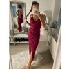 Šaty elegantní společenské dlouhé na ramínka dámské Melania (XS/S/M/L ONE SIZE) ITALSKÁ MÓDA IM322130/DR (Velikost S/M/L, Barva bílá)
