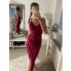 Šaty elegantní společenské dlouhé na ramínka dámské Melania (XS/S/M/L ONE SIZE) ITALSKÁ MÓDA IM322130/DR (Velikost S/M/L, Barva bílá)